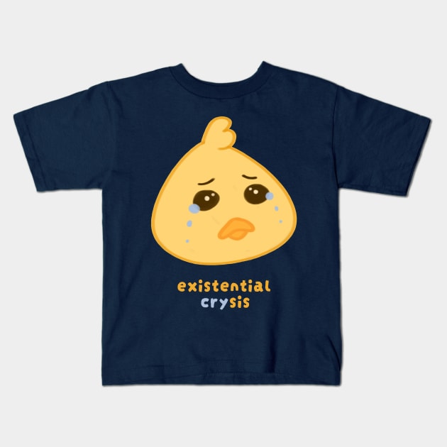 Existential Crysis Duck Kids T-Shirt by lexa-png